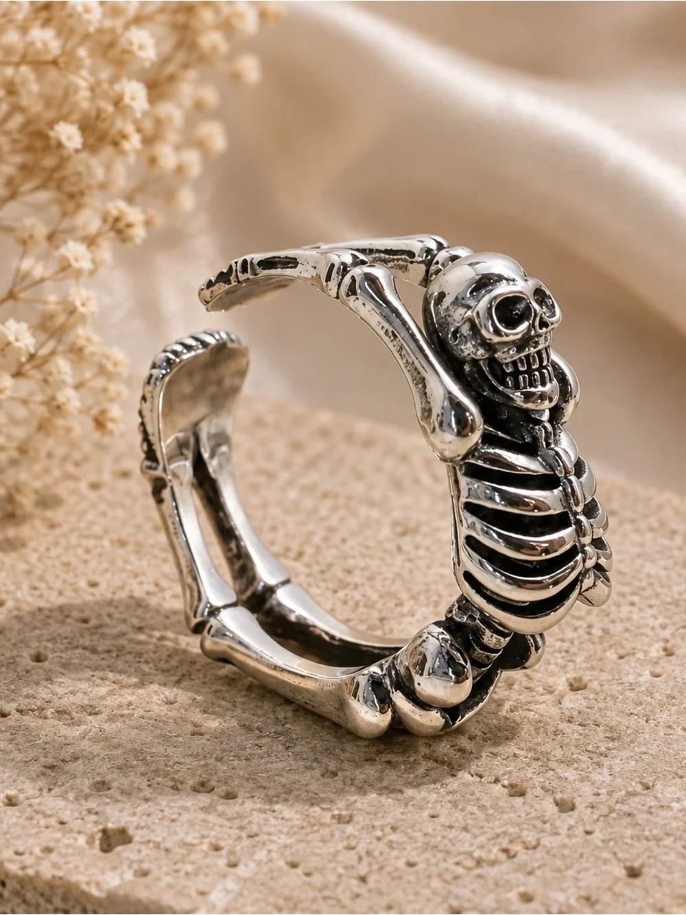 Silver Skeleton Ring - Women's Fashion Gothic Y2K Jewelry